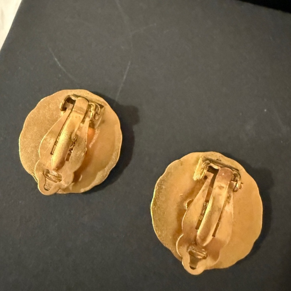 Chanel Vintage Gold Earrings - Picture 8 of 13
